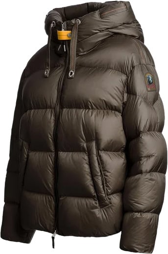 hooded down jacket tilly slate mud