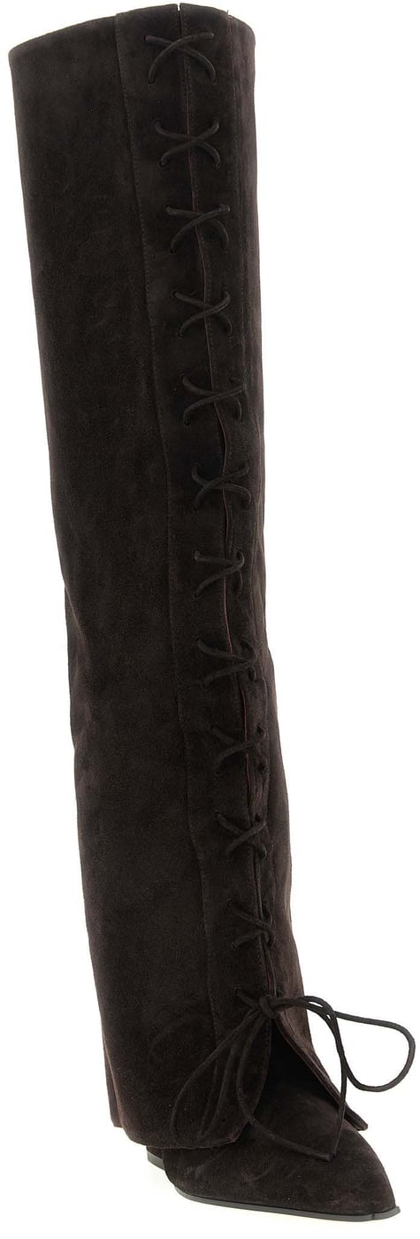 Paris Texas Brown Calfskin Over The Knee