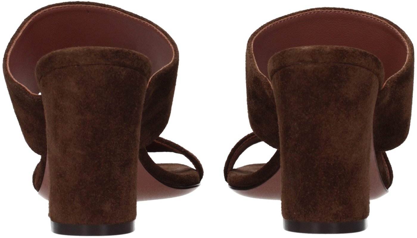 Paris Texas Brown Leather Platform Sandals