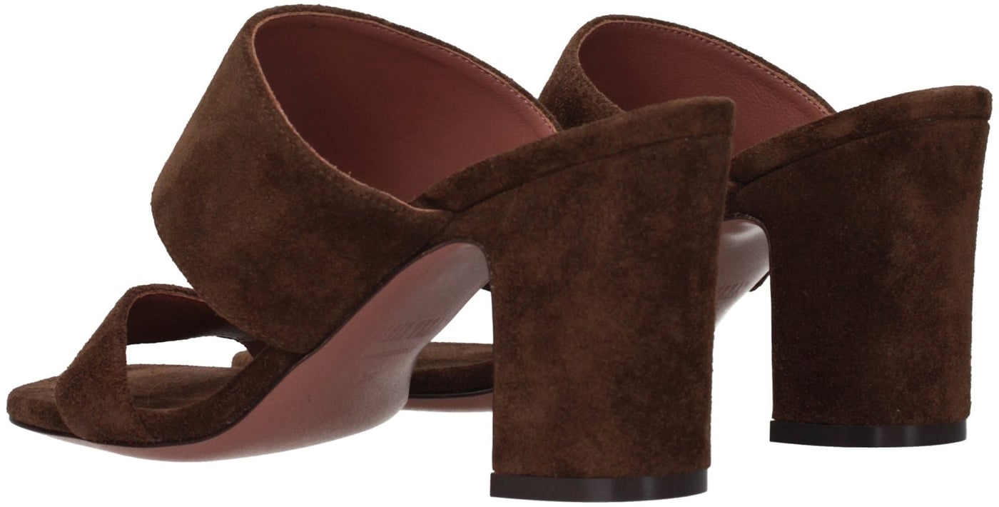 Paris Texas Brown Leather Platform Sandals