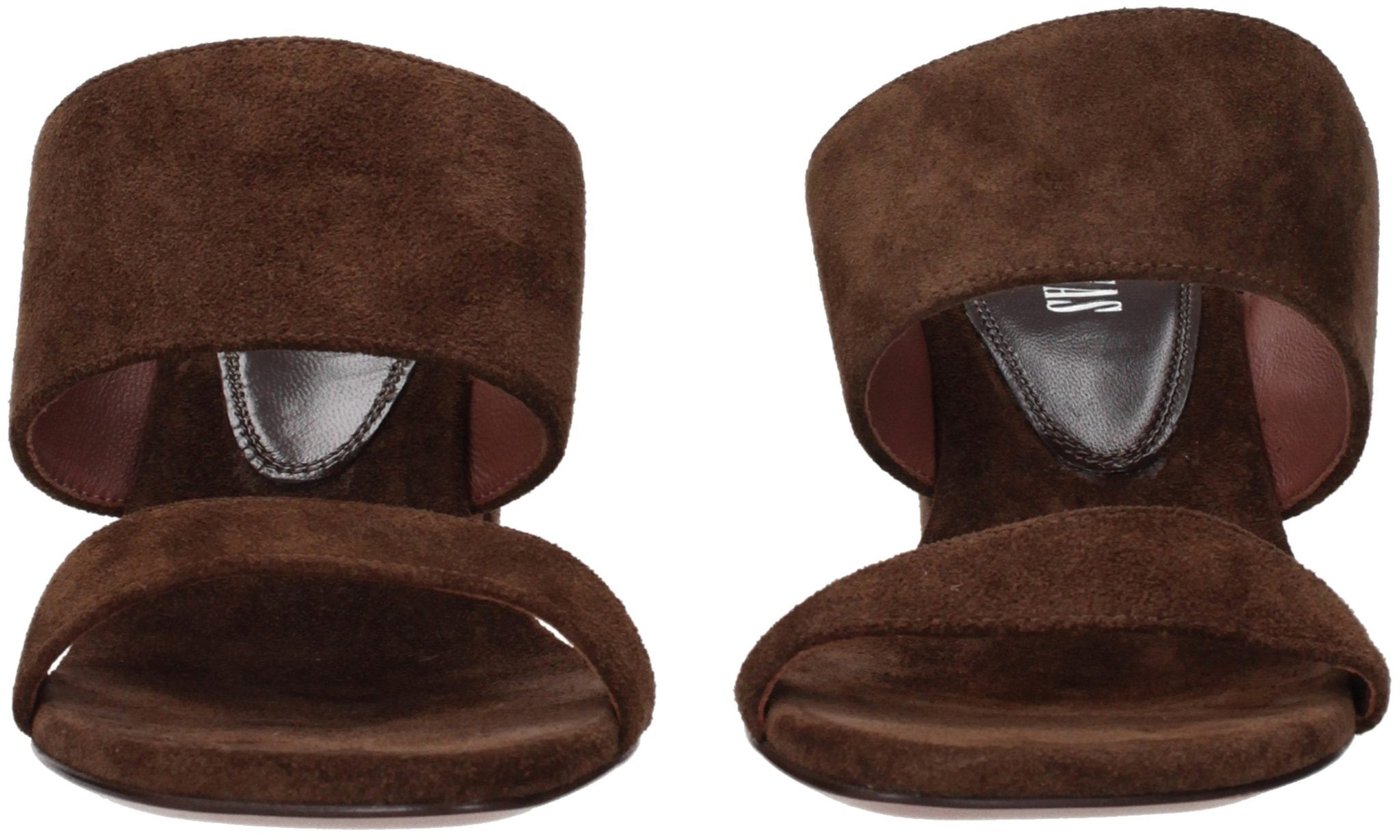 Paris Texas Brown Leather Platform Sandals