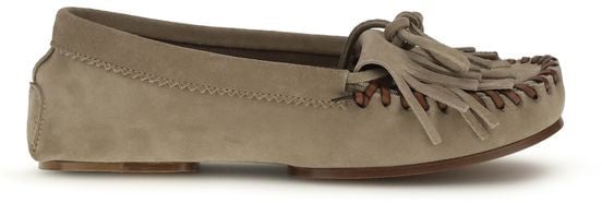 Paris Texas Gray Calf Leather Bos Taurus Moccassin