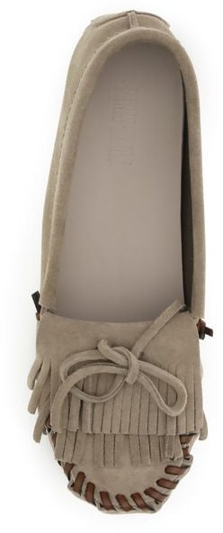 Paris Texas Gray Calf Leather Bos Taurus Moccassin