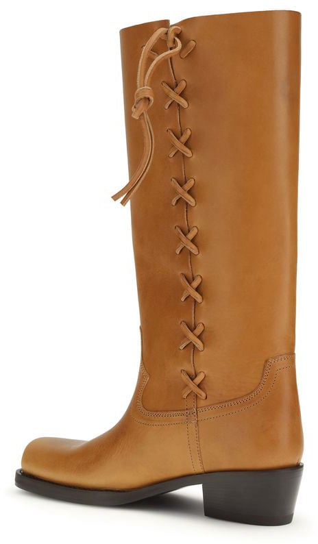 Paris Texas Brown Calf Leather Bos Taurus Lace-Up Boots