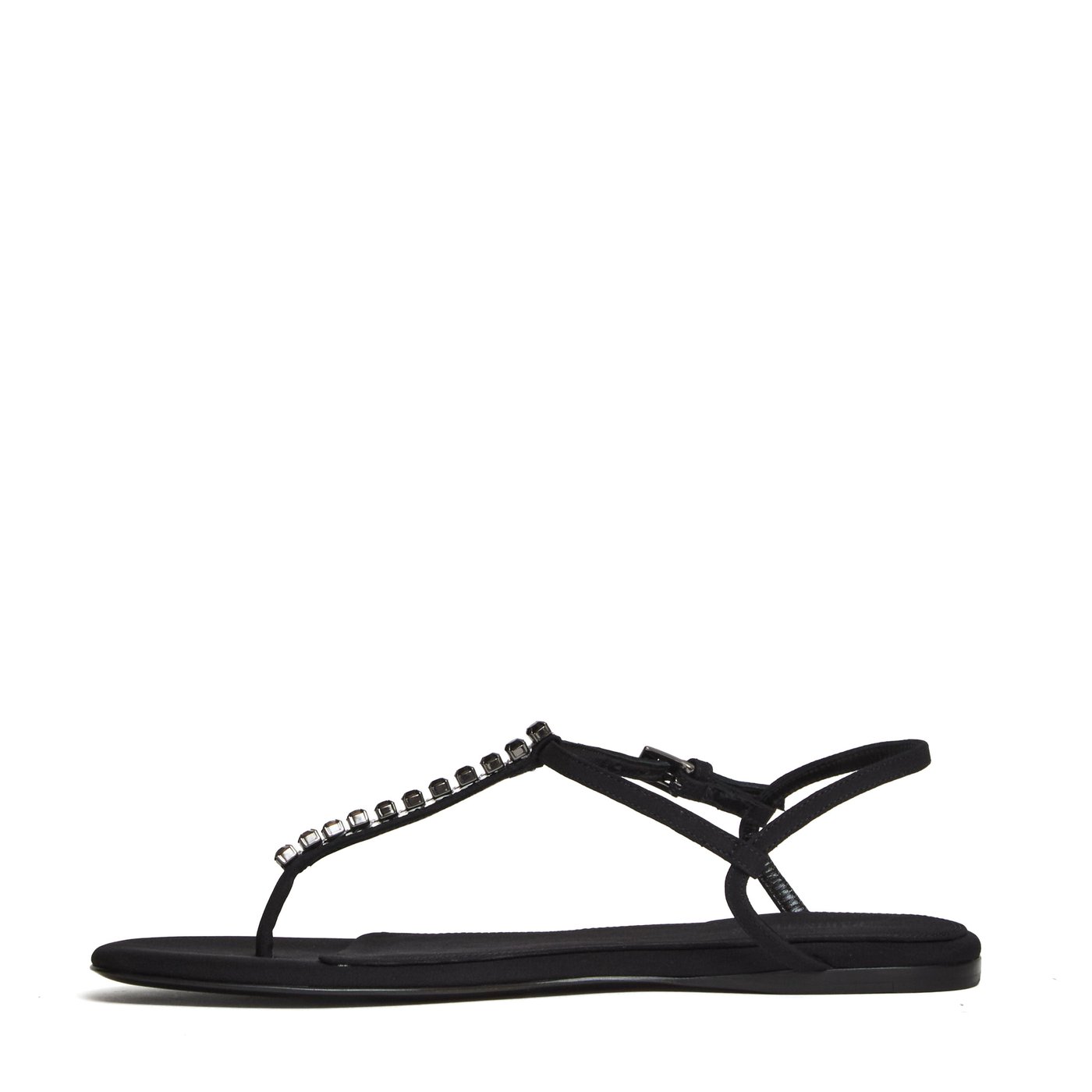 Black Montecarlo Crystal Embellished Sandals