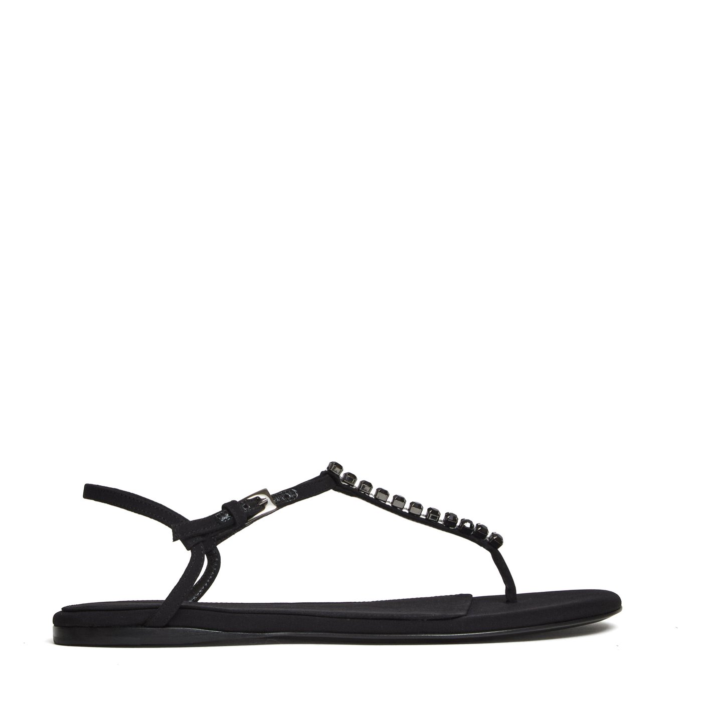 Black Montecarlo Crystal Embellished Sandals