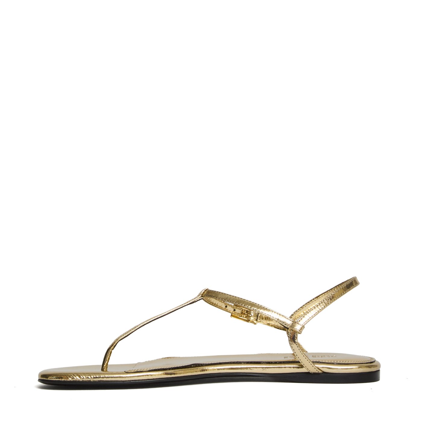 Montecarlo Pleated Metallic Leather Sandals