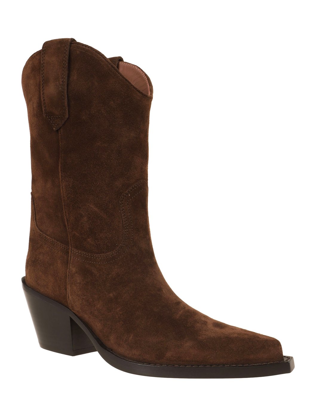 Mid-Calf Cowboy Boots with Sturdy Slanted Heel