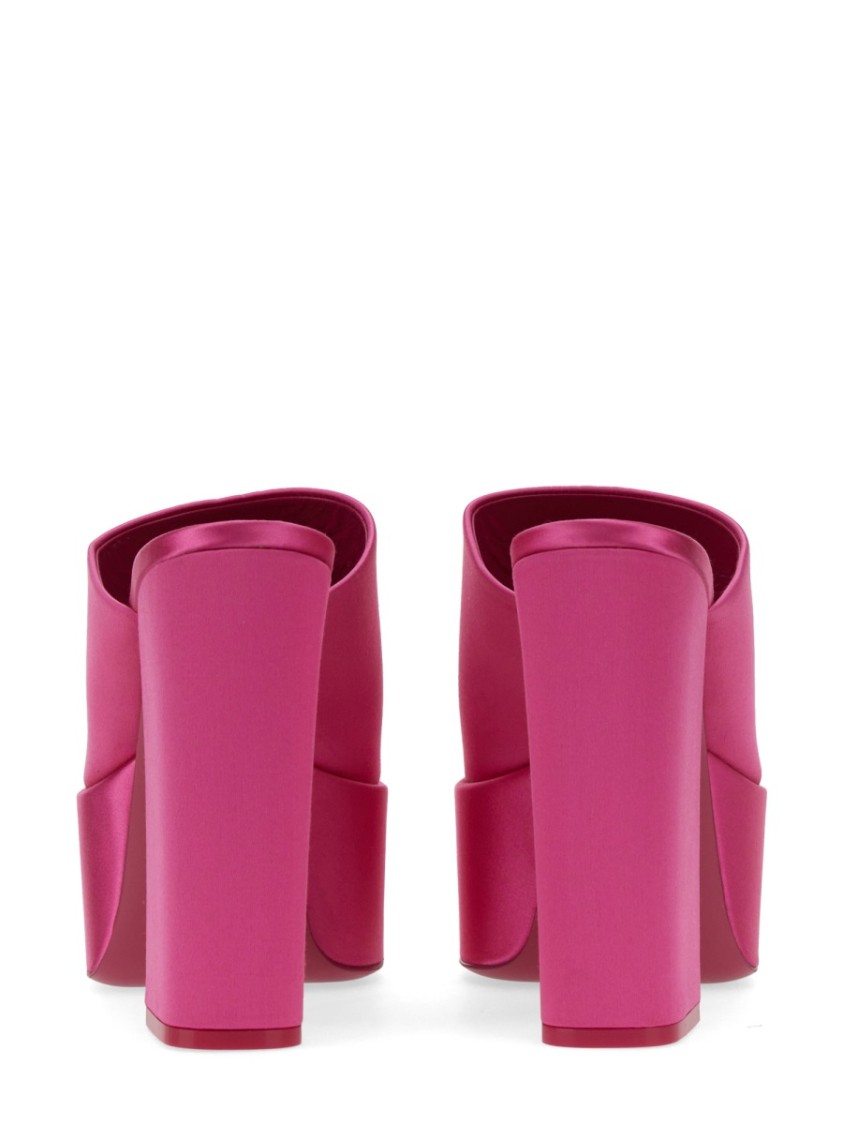 Sasha Open-Toe Mules With Wide Strap