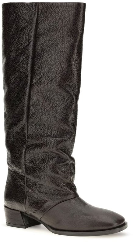 P.A.R.O.S.H. Brown Calf Leather Bos Taurus Flat Boots