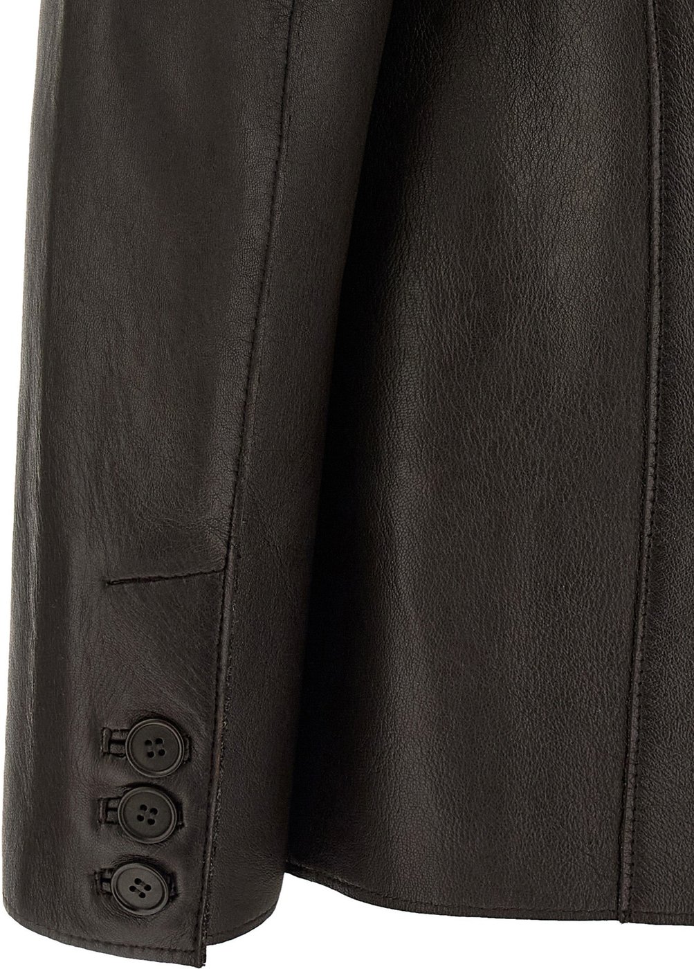P.A.R.O.S.H. Black Lamb Leather Blazer