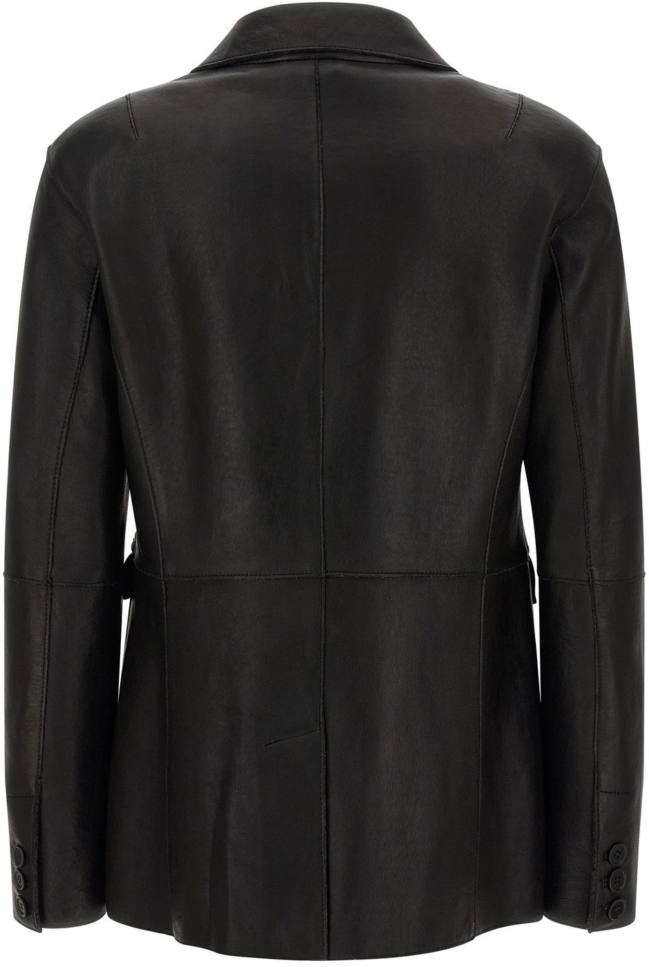 P.A.R.O.S.H. Black Lamb Leather Blazer