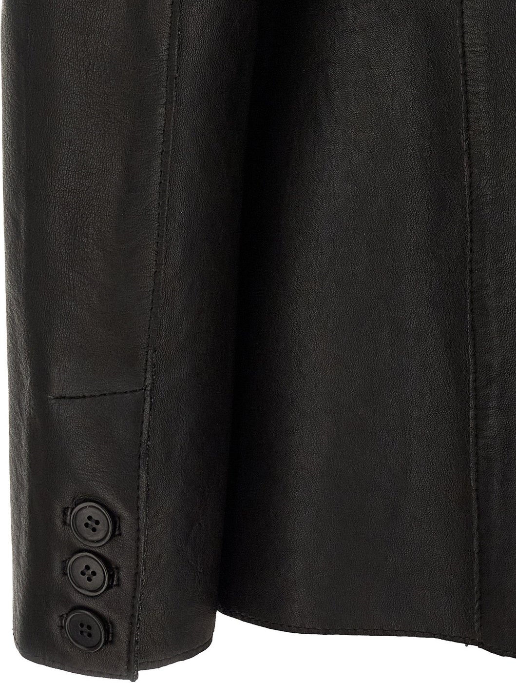 P.A.R.O.S.H. Black Lamb Leather Blazer