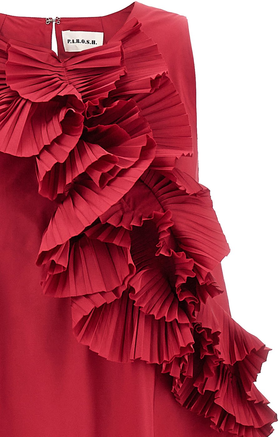 P.A.R.O.S.H. Fuchsia Polyester Long Dress