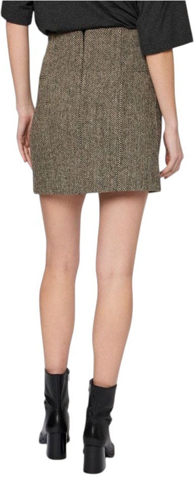 Jupe courte Harris tweed chevron brun écru Paul Smith Femme W1R 322S W03205 61