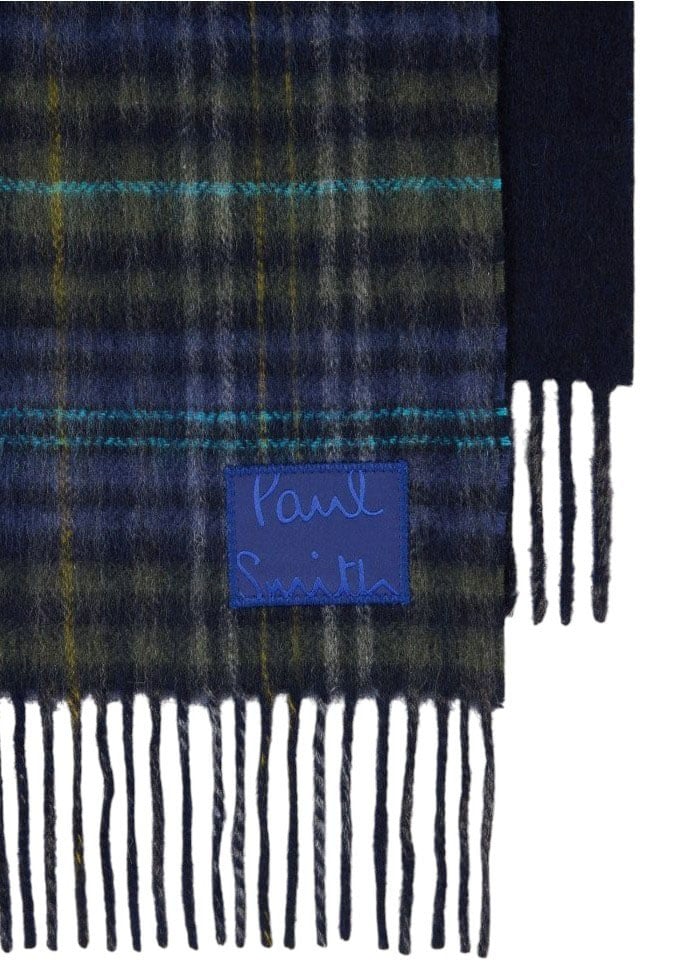 Echarpe tartan bleu vert 30x180 Paul Smith Homme et Femme M1A 150K W236 47
