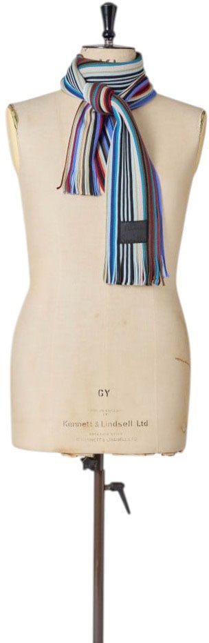 Echarpe fine rayée baya bleu rouge Paul Smith Homme Femme M1A 151F T542 45