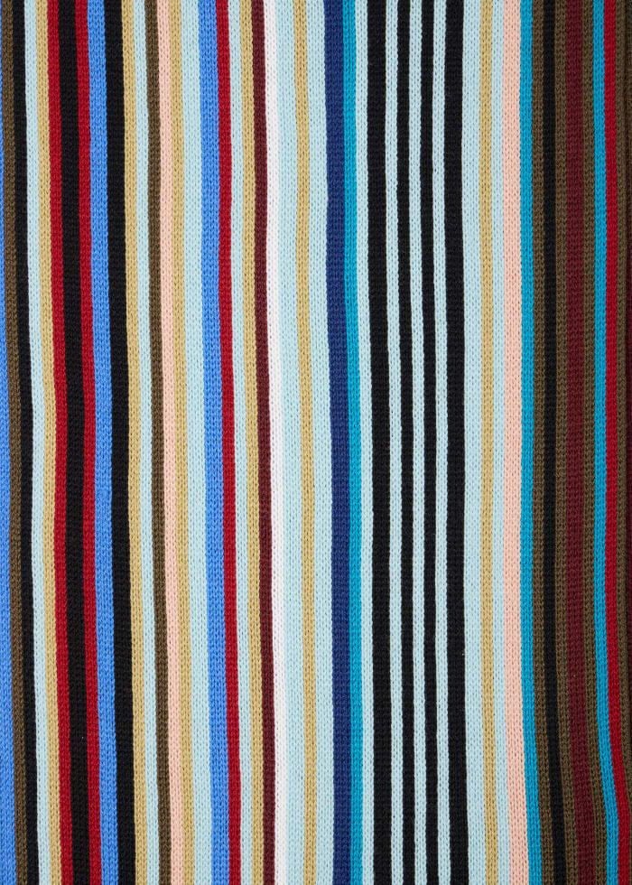 Echarpe fine rayée baya bleu rouge Paul Smith Homme Femme M1A 151F T542 45