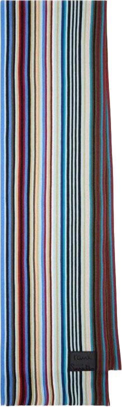 Echarpe fine rayée baya bleu rouge Paul Smith Homme Femme M1A 151F T542 45