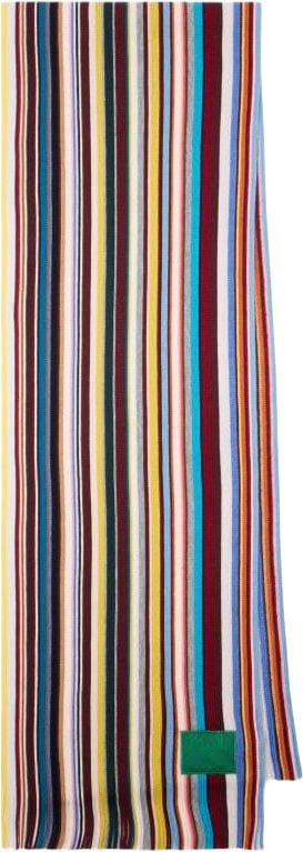 Echarpe fine rayée baya bleu jaune Paul Smith Homme Femme M1A 151F T542 92A