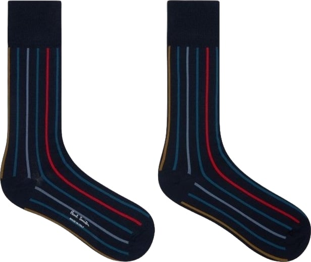 Chaussettes navy rayée verticale multi Paul Smith Homme M1A 380CI W155 47