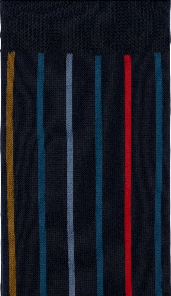 Chaussettes navy rayée verticale multi Paul Smith Homme M1A 380CI W155 47