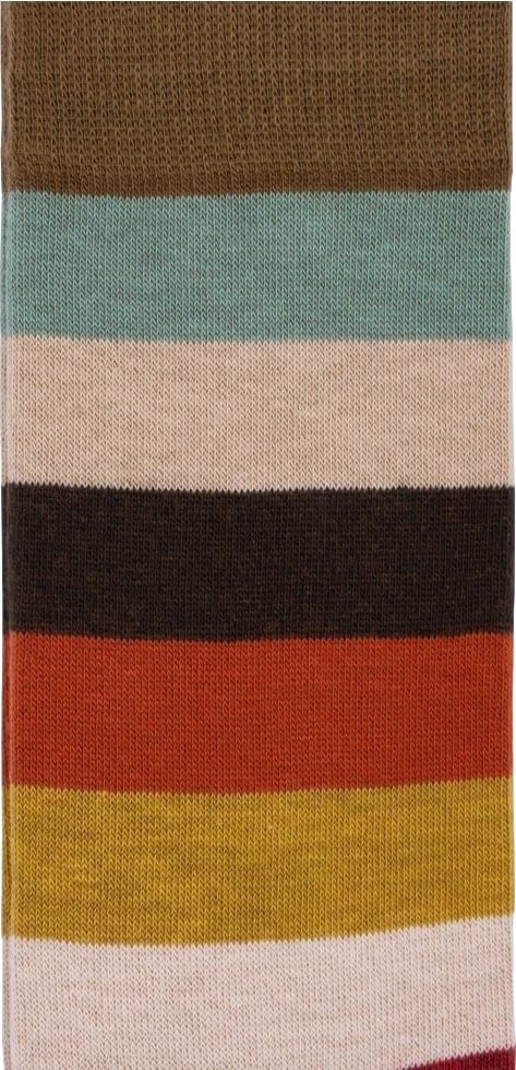 Chaussettes rayée large kaki orange Paul Smith Homme M1A 800MO W149 92