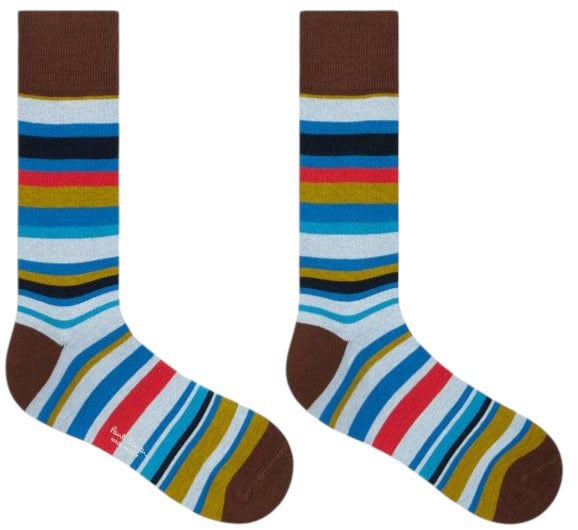 Pack 3 chaussettes rayures ciel bleu vert Paul Smith Homme M1A SOCK W3PCR 3