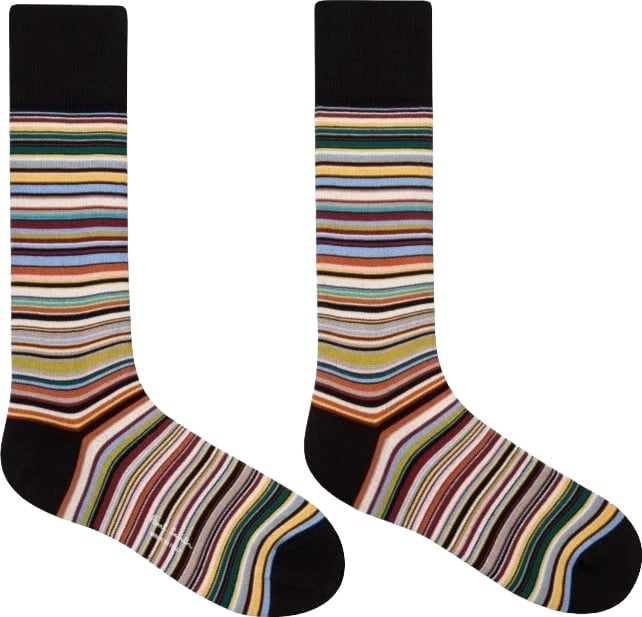 Pack 3 chaussettes baya gris bleu orange Paul Smith Homme M1A SOCK W3PCR 1