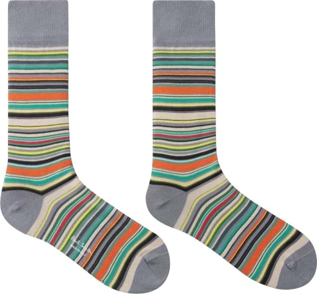 Pack 3 chaussettes baya gris bleu orange Paul Smith Homme M1A SOCK W3PCR 1