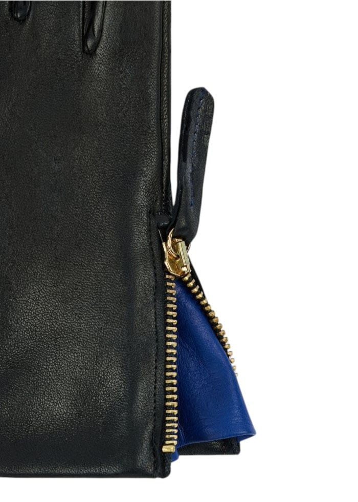 Gants cuir noir zip côté Paul Smith Femme W1A 430GL W226 79