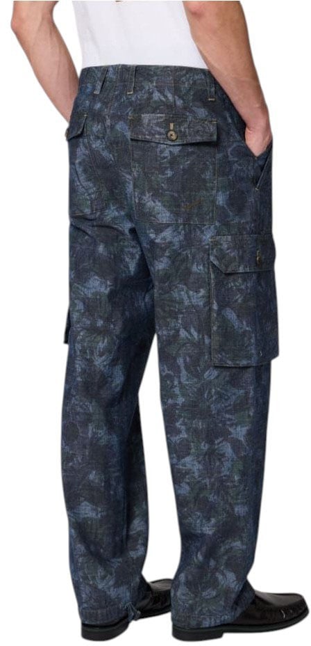 Pantalon cargo denim print jungle bleu vert Paul Smith Homme M2R A201P W22813 46