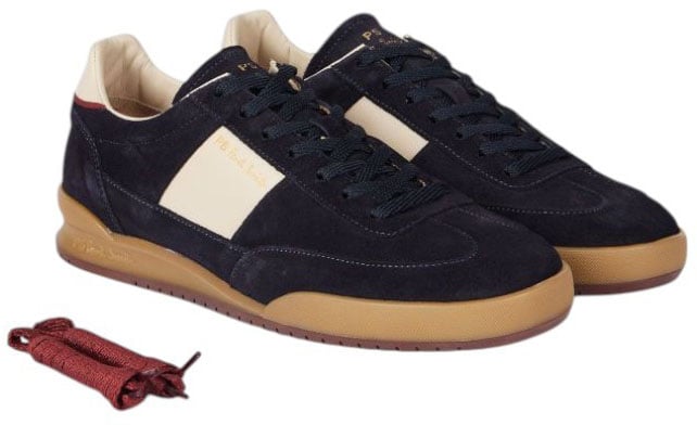 Baskets Dover suède navy bande blanche cuir Paul Smith Homme M2S DVR82 TLEA 49