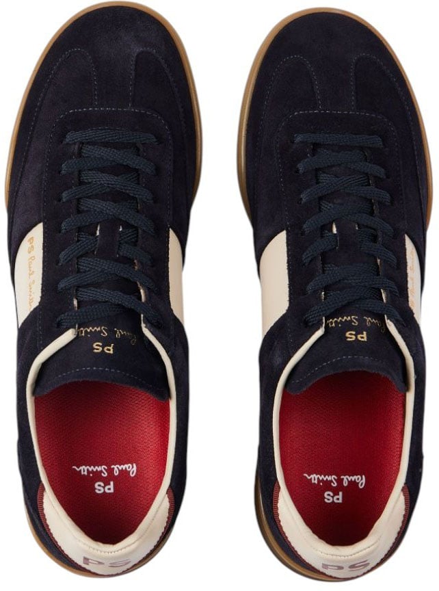Baskets Dover suède navy bande blanche cuir Paul Smith Homme M2S DVR82 TLEA 49