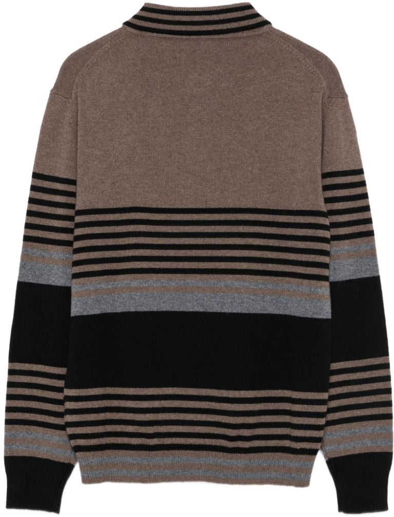 Paul Smith Striped Knit Polo Shirt