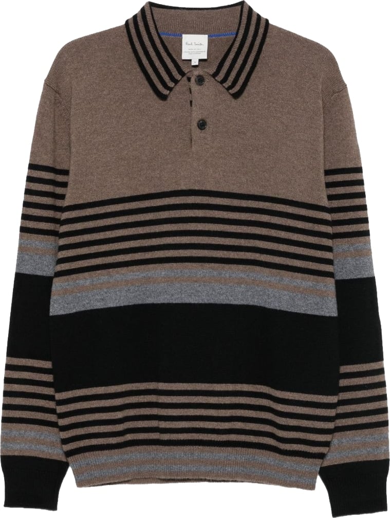 Paul Smith Striped Knit Polo Shirt