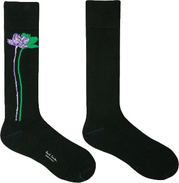Chaussettes longue verte fleurs tige M1A 800MO J415 38 Paul Smith Homme