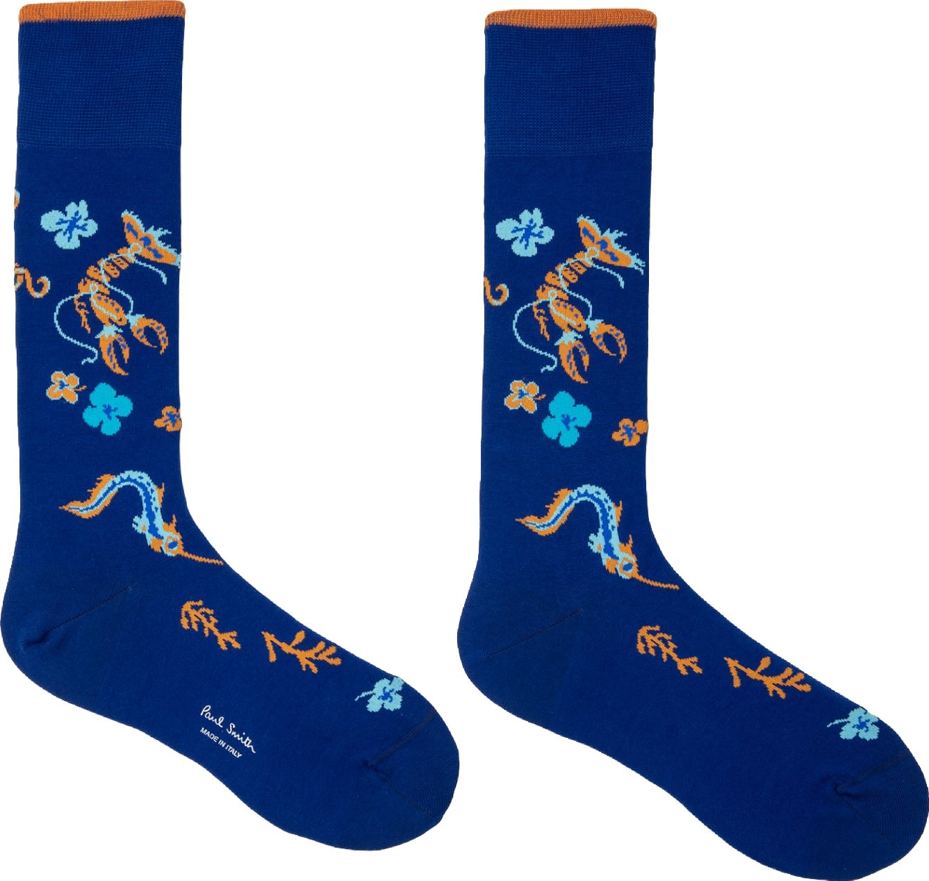 Chaussettes écrevisse hawaï bleu M1A-380CI-K220-45 Paul Smith Homme