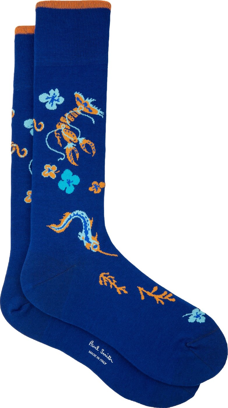 Chaussettes écrevisse hawaï bleu M1A-380CI-K220-45 Paul Smith Homme