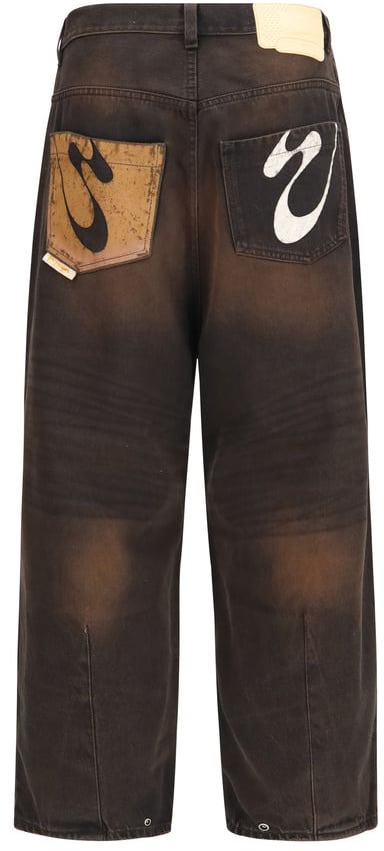 PDF Channel Brown Cotton Jeans Denim