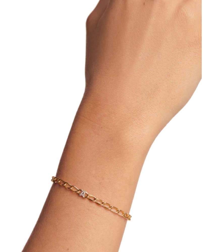 P D Paola Mini Letters - Armband - Goud - Letter R