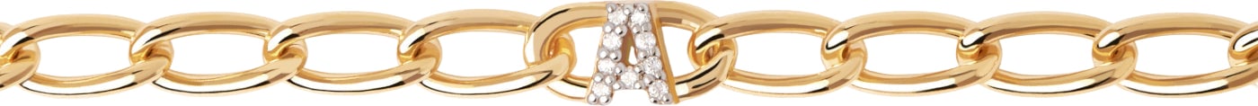 P D Paola Mini Letters - Armband - Goud - Letter R