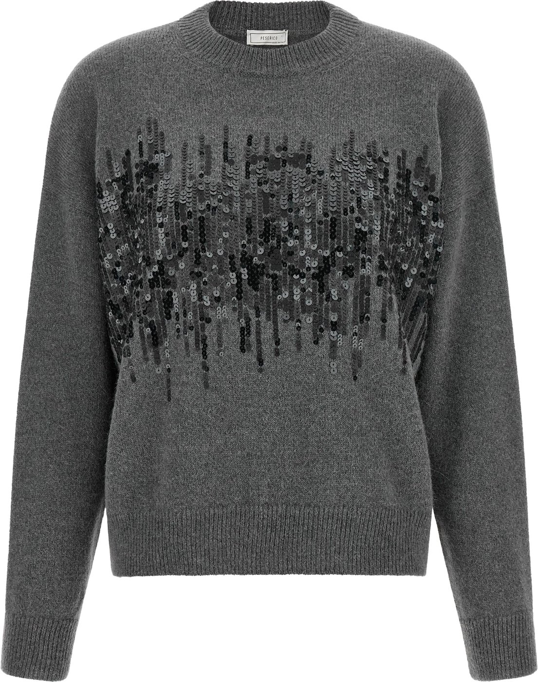 Peserico Gray Wool Cardigan