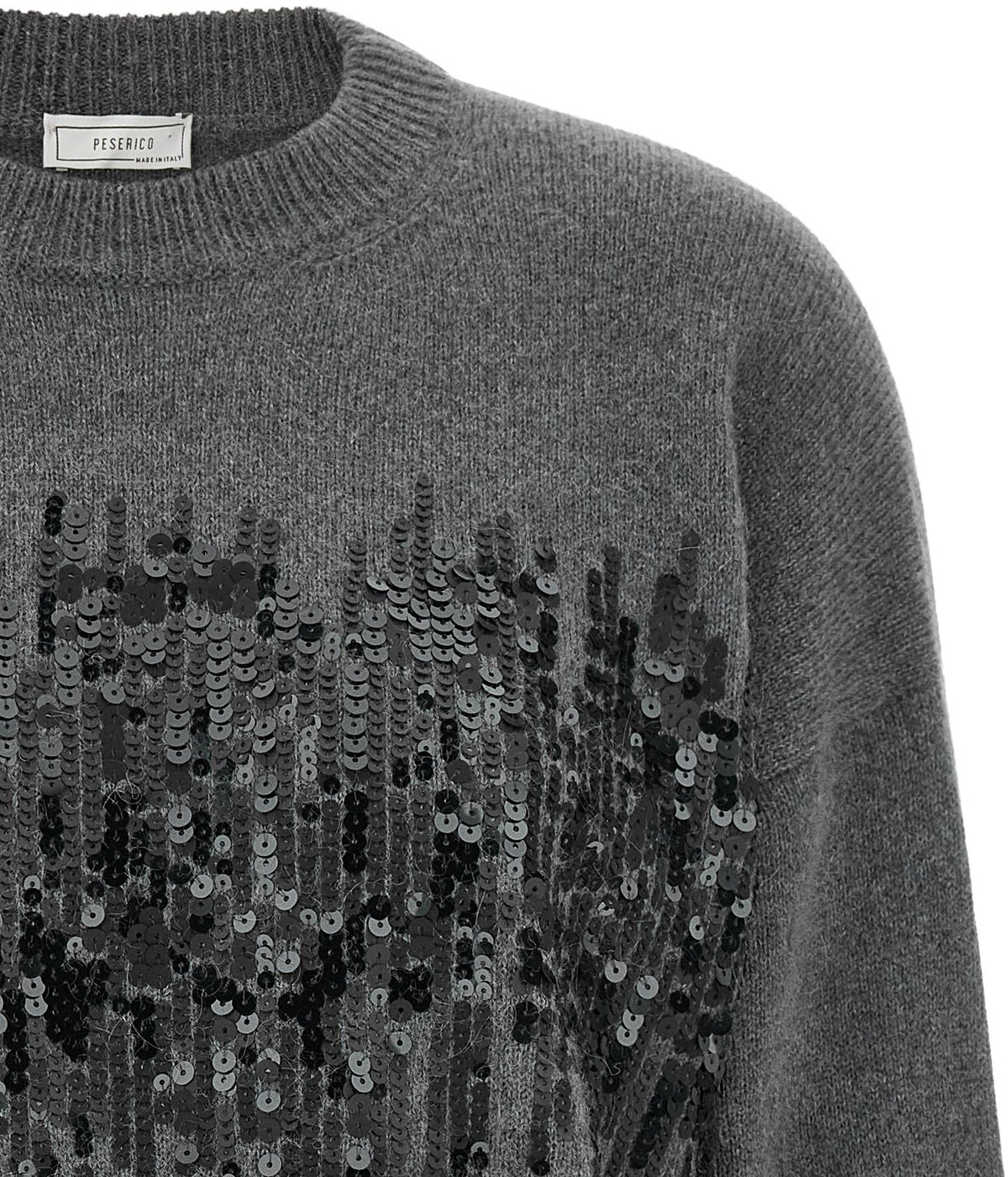 Peserico Gray Wool Cardigan