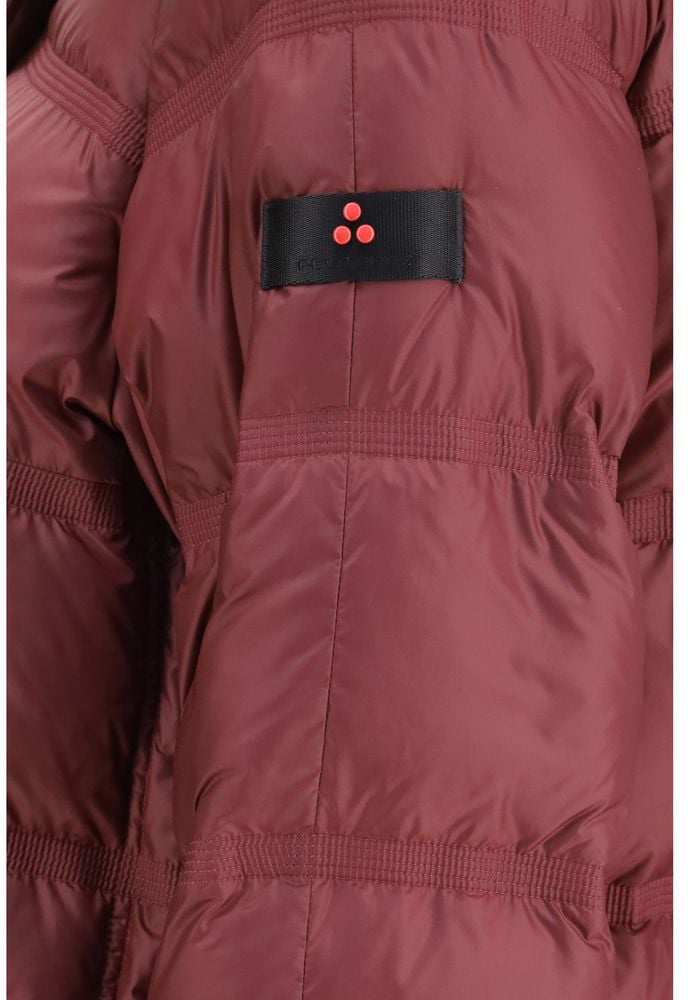 Plum Red Takan Mqn 04 Fur Recycled Down Jacket
