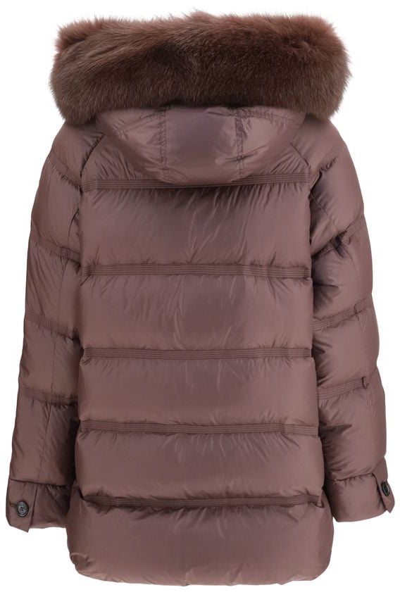 Chicory Coffee Takan Mqn 04 Fur Recycled Down Jacket