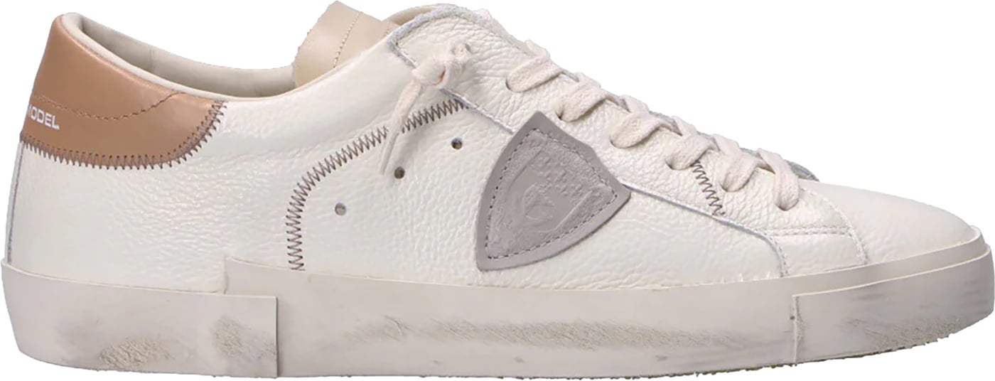 Prx Low Men'S Sneakers Milk Deer Calf Mud