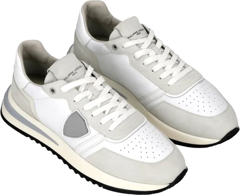 sneakers wit met grijs