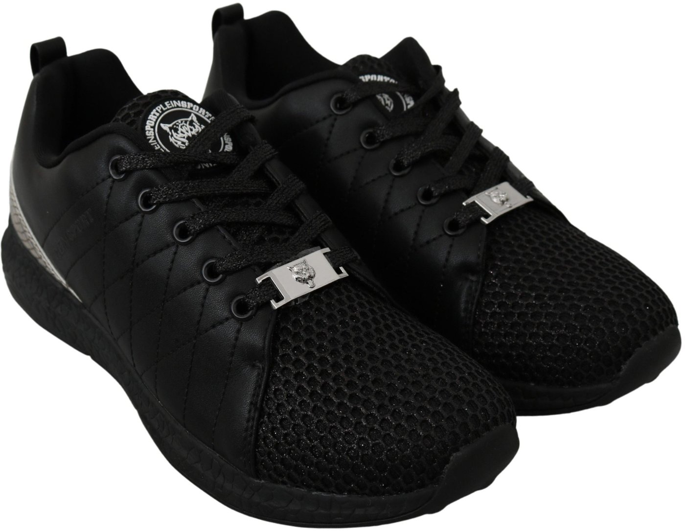 Philipp Plein Black Casual Running Sneakers Shoes