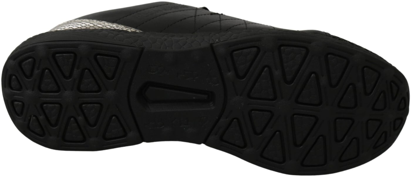 Philipp Plein Black Casual Running Sneakers Shoes